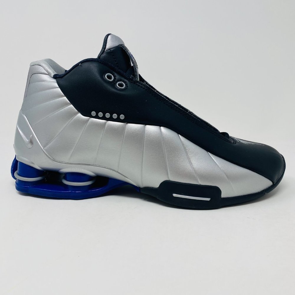 Nike Mens Shox BB4 Retro Black Silver Low Top Lace Up Basketball Shoes Size 8 - Picture 6 of 7